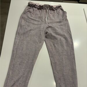 Gray/pink Lululemon joggers